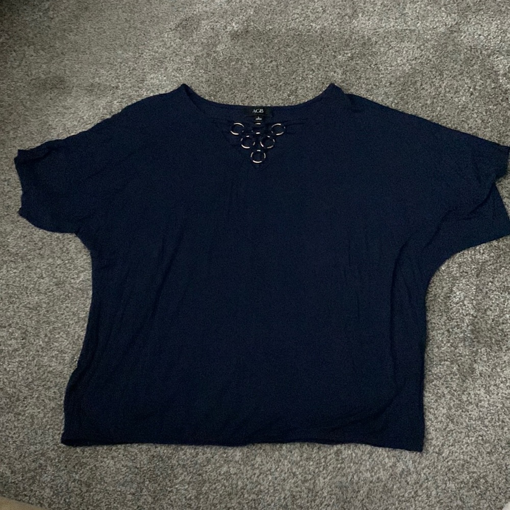 AGB Top Sz Lg Navy Blue